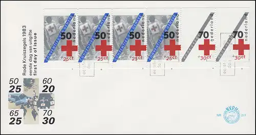Pays-Bas Bulletin 30 Croix-Rouge Rode Kruis, Bijoux-FDC 30.8.83