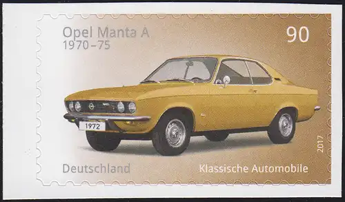 3302 Automobile: Opel Manta A, selbstklebend aus Folienblatt 66, **