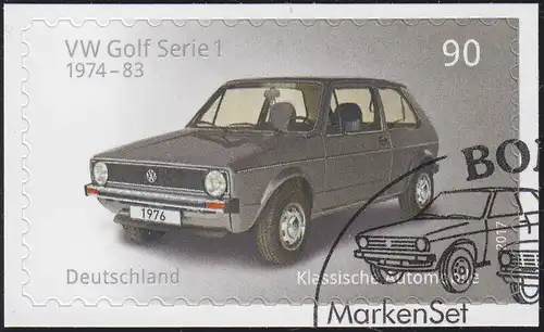 3301 Automobiles: VW Golf 1, autocollant sur film neutre, EV-O Bonn