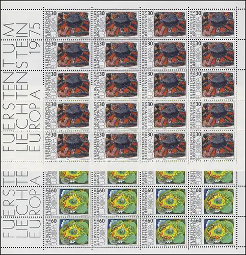 623-624 Europe / CEPT - Peinture 1975, 2 valeurs, jeu de petites feuilles **