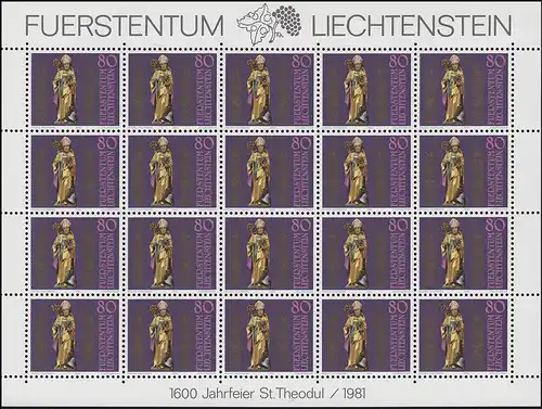 775 Jubiläum 1600-Jahr-Feier St. Theodul 1981, Kleinbogen **