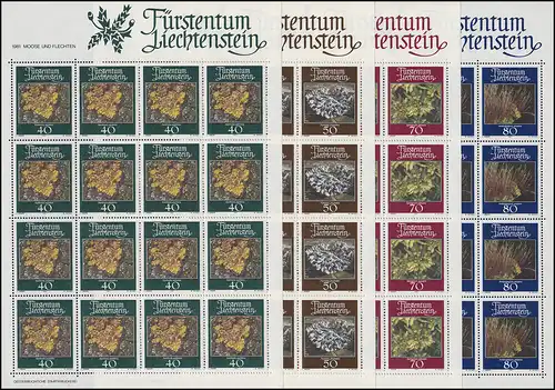 776-779 Moose et lichen 1981, 4 valeurs, petit jeu de feuilles **