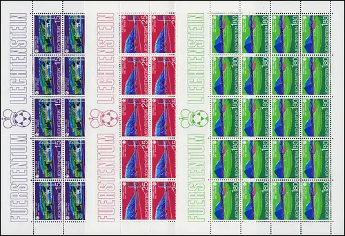799-801 Fußball-Weltmeisterschaft Spanien 1982, 3 Werte, Kleinbogen-Satz **