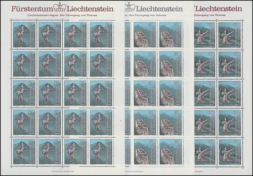 843-845 Der Untergang von Trisona 1984, Kleinbogen-Satz ** 