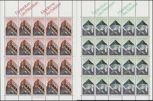 916-917 Europa / CEPT: Moderne Architektur 1987, 2 Werte, Kleinbogen-Satz **