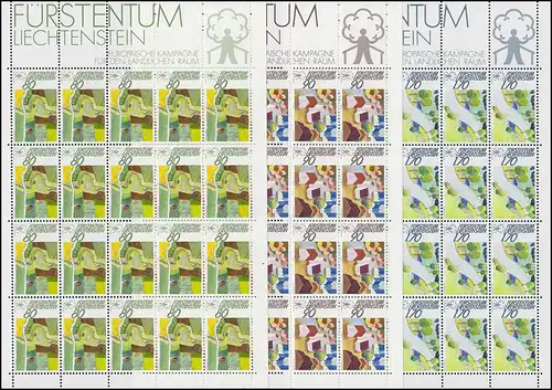 939-941 Campagne européenne pour les zones rurales, taux de petites feuilles **