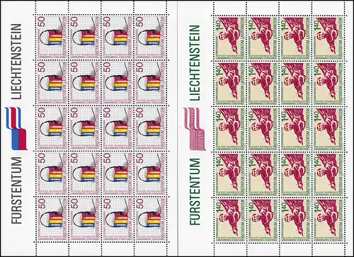 945-946 Zusammenarbeit Liechtenstein und Costa Rica, Kleinbogen-Satz **