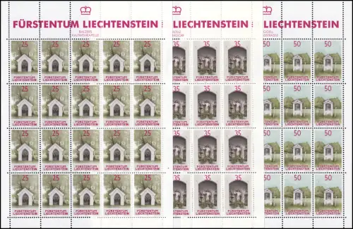 951-953 Bildstöcke, 3 Werte, Kleinbogen-Satz **