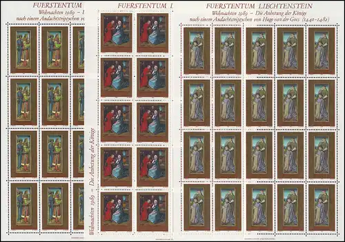 978-980 Weihnachten, 3 Werte, Kleinbogen-Satz ** 