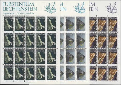 981-983 Minéraux - Quartz de zepter, boule de pyrite, calcite, petit jeu de coude **