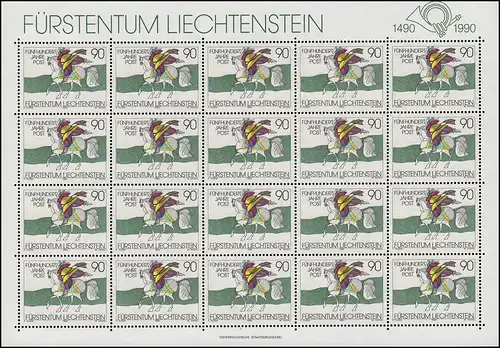 1004 Postverbindungen in Europa, Kleinbogen **