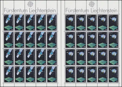 1011-1012 Europa: Europäische Weltraumfahrt, Kleinbogen-Satz ** 