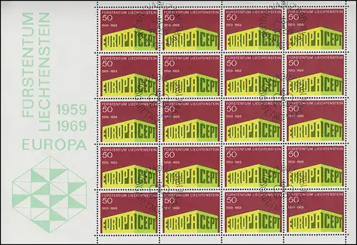 507 Europa / CEPT 1969, Kleinbogen ESSt