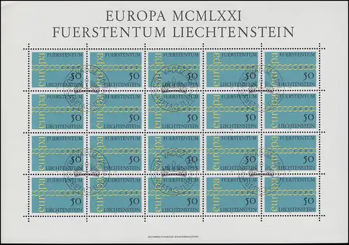 545 Europa / CEPT 1971, Kleinbogen ESSt