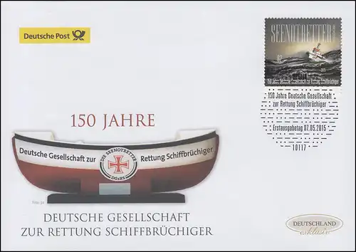 3153 Société de sauvetage Schiffbrüchiger, Bijoux-FDC Allemagne exclusivement