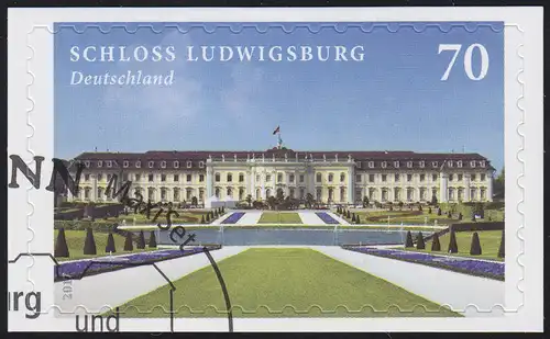 3312 Schloss Ludwigsburg, selbstklebend auf neutraler Folie, EV-O Bonn 11.5.2017