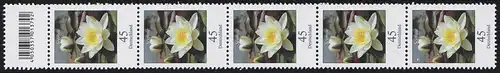 3303 Seerose 45 Cent aus 500er-Rolle, 5er-Streifen mit Codierfeld -792 **