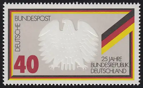 807 Einzelmarke aus Block 10 - Jubiläum 25 Jahre Bundesrepublik, ** postfrisch