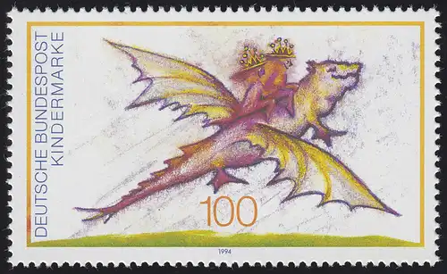 1754 Einzelmarke aus Block 30 Für uns Kinder - Fabelwesen 1994, postfrisch **