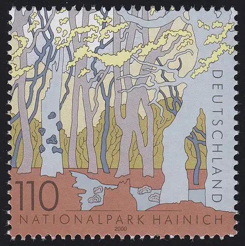 2105 Einzelmarke aus Block 52 Nationalpark Hainich 2000, postfrisch