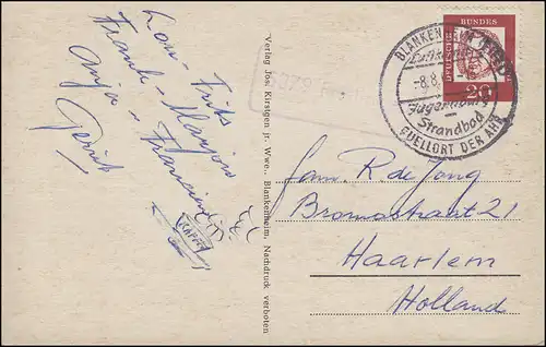 Landpost 5379 Freilingen AK Blankenheim/Ahr, SSt BLANKENHEIM/EIFEL 8.8.1963