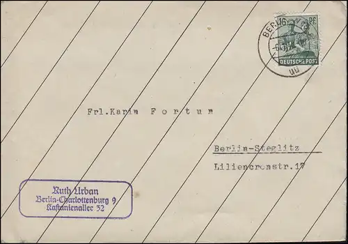 949 16 Pf. en trois couleurs / tons différents chacun comme EF Berlin 1947/48