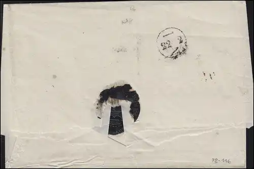 Preußen Vorphilatelie Briefhülle Zweizeiler WERL 12.2. und Ausgabestempel 22.2.