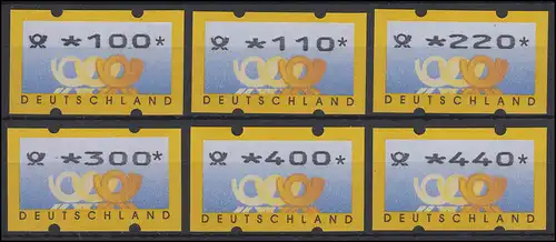 3.2 Posthörner Eindruck Posthorn fett - VS-Satz 6 ATM 100-440 Pf  **