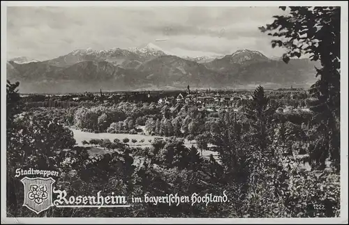 Poste de terrain BS Numéro de poste de champ 14668 sur AK Rosenheim avec cachet de couverture 31.8.1941