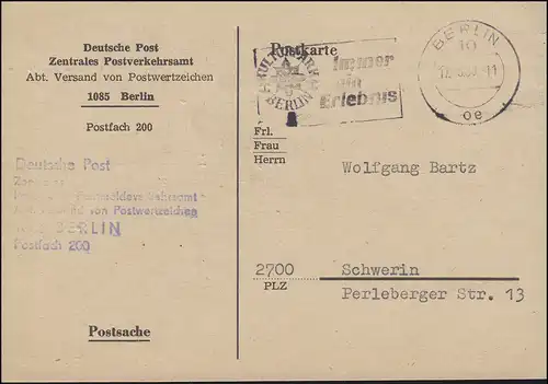 Postsache Postverkehrsamt Versand von Postwertzeichen BERLIN 17.5.1980 
