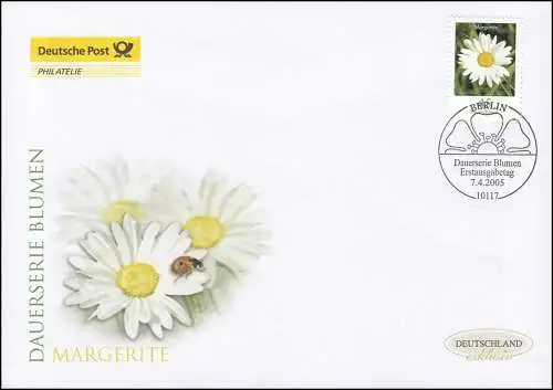 2451 Blume Margerite 45 Cent, Schmuck-FDC Deutschland exklusiv