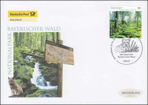 2452 Nationalpark Bayerischer Wald / Luchs, Schmuck-FDC Deutschland exklusiv