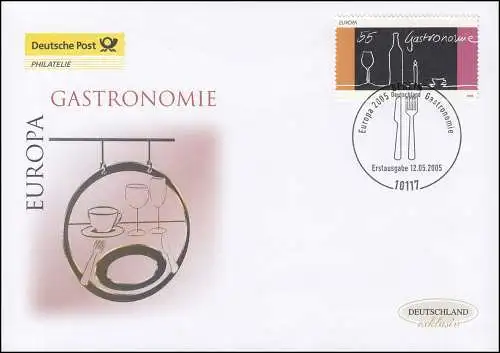 2457 EUROPA Gastronomie, Schmuck-FDC Deutschland exklusiv