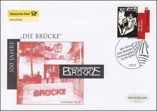 2458 Groupe d'artistes "Die Bridge," Bijoux-FDC Allemagne exclusivement