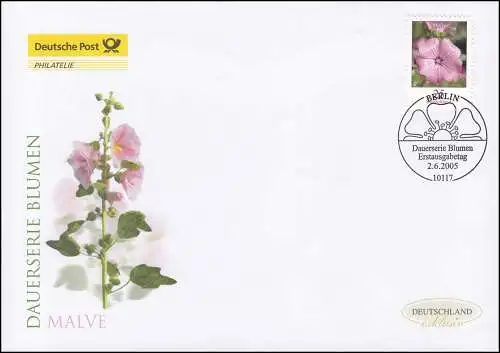 2462 fleur Bechermalve 25 cents, Bijoux FDC Allemagne exclusif