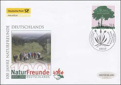 2483 Jubiläum 100 Jahre NaturFreunde, Schmuck-FDC Deutschland exklusiv
