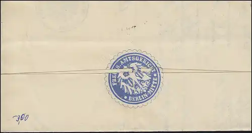 31 Dienstmarke 1,25 M portogerechte EF Orts-Brief Amtsgericht BERLIN 21.6.1922