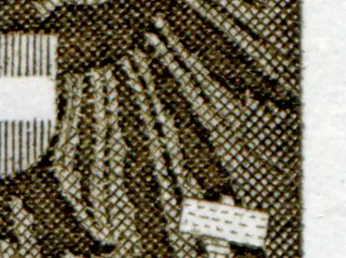1075I Adolf Schärf avec plume courte PLF I à droite, cases 2 et 7, **