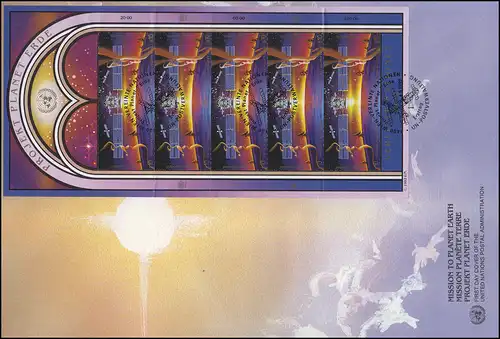 Nations unies Vienne 133-134 Année spatiale, arc en petit sur le FDC de bijoux VIENNE 4.9.1992