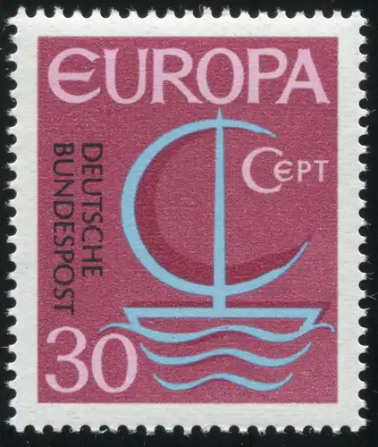 520 Europe 30 Pf avec PLF point rouge dans l'arbre supérieur, case 20, **