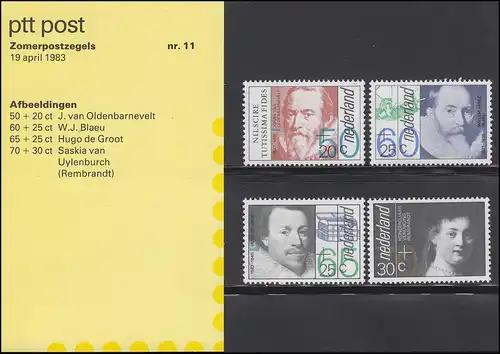1228-1231 Kultur und Geschichte, Satz im Folder ptt post Zomerpostzegels Nr. 11