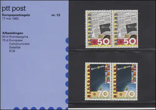 1232-1233 Europa, Paar-Satz im Folder ptt post Europapostzegels Nr. 12
