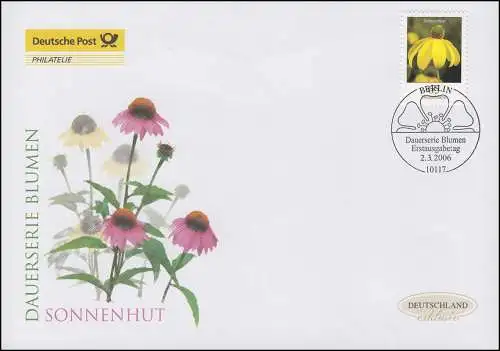 2524 Blume Sonnenhut 65 Cent, Schmuck-FDC Deutschland exklusiv