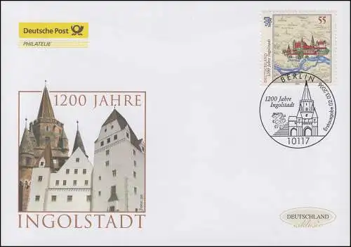 2526 Jubiläum 1200 Jahre Ingolstadt, Schmuck-FDC Deutschland exklusiv