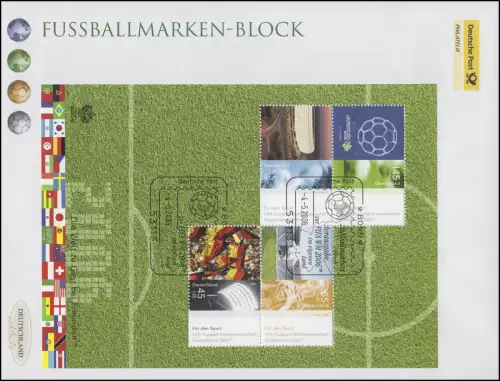 Block 67 Sporthilfe Fußball-WM, Block auf Schmuck-FDC Deutschland exklusiv