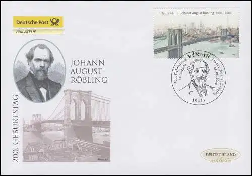 2544 Johann August Röbling, Bijoux-FDC Allemagne exclusivement