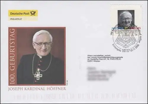 2572 Joseph Kardinal Höffner, Schmuck-FDC Deutschland exklusiv