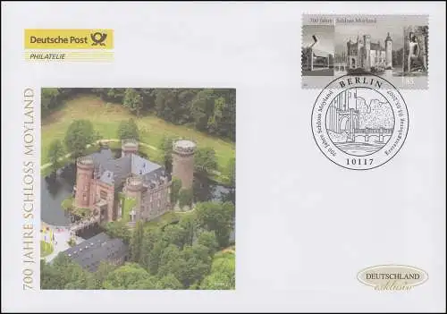 2602 Schloss Moyland, Schmuck-FDC Deutschland exklusiv