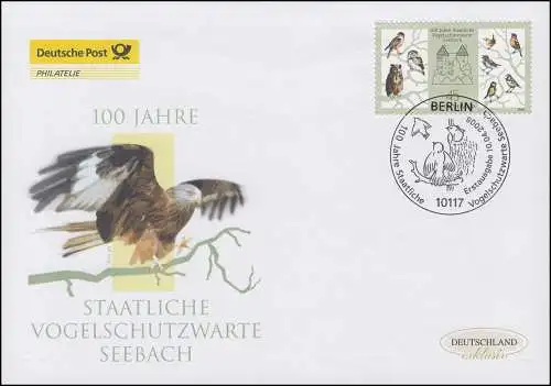 2661 National Vogelschutzwarte Seebach, Bijoux-FDC Allemagne exclusivement