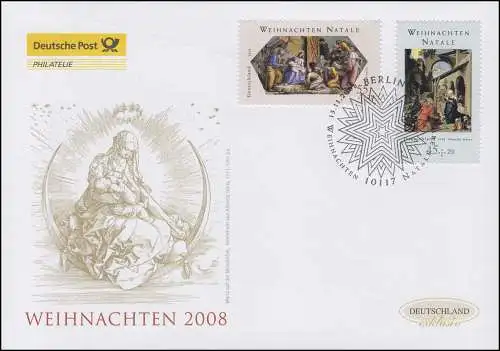 2703-2704 Noël, ensemble sur Bijoux FDC Allemagne exclusif